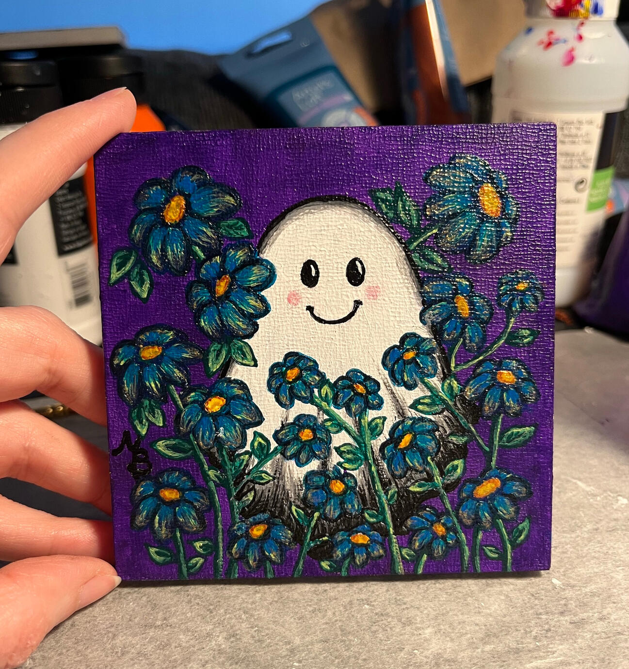 Purple Floral Ghost