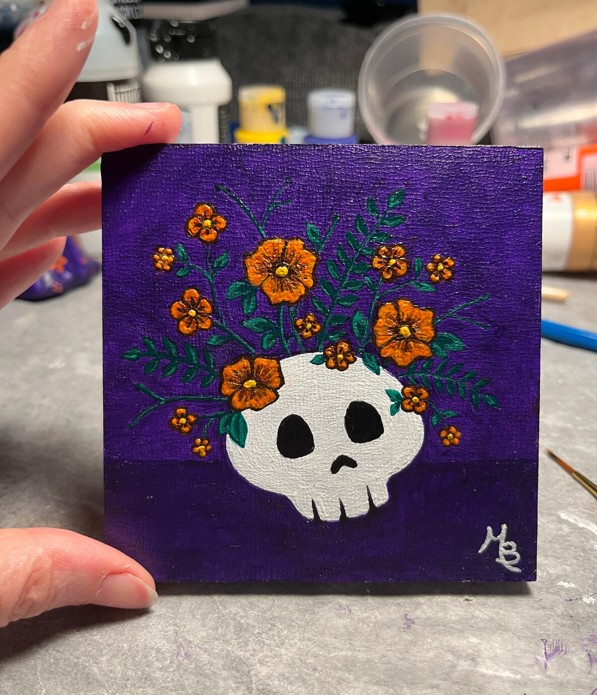 Colorful Floral Skull